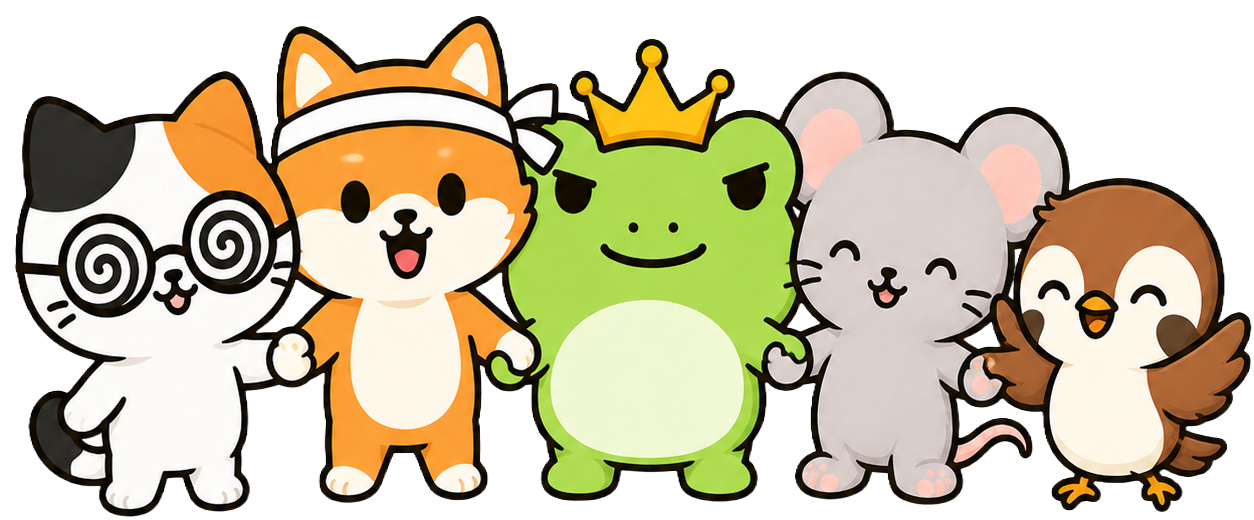 TrioCheese characters standing together for collaboration inquiries